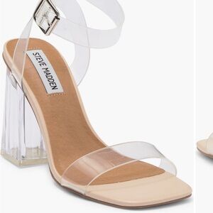 Steve Madden Clear Block Heel Sandal